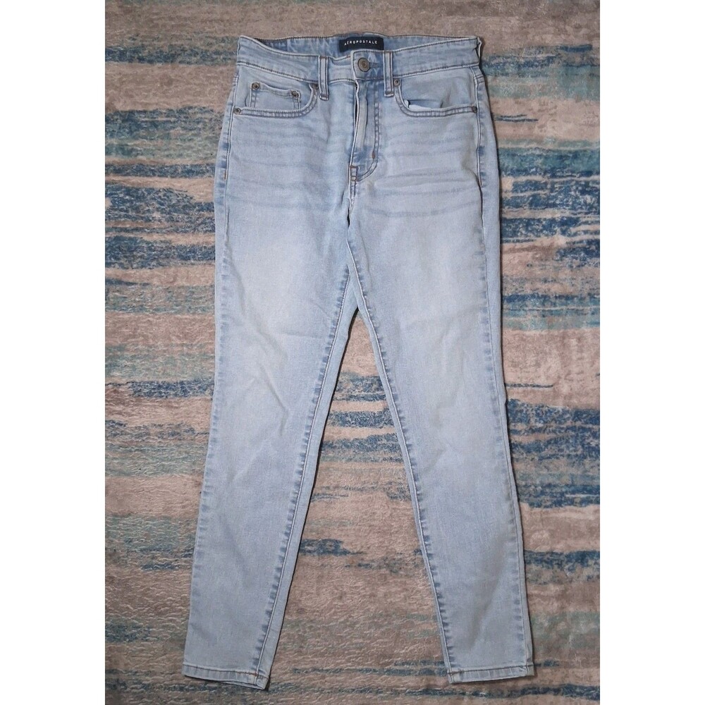Aeropostale High Rise Jeggings Jeans Women’s Size 4 Short Light Wash